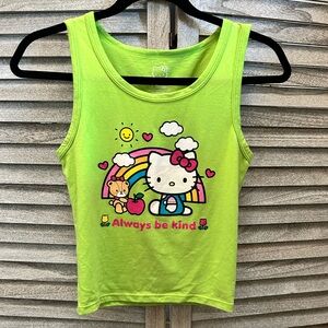 HELLO KITTY Sanrio Rainbow Always be Kind Sleeveless Tank Top Girls Size Small
